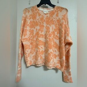 Cynthia Rowley Fuzzy Floral Sweater